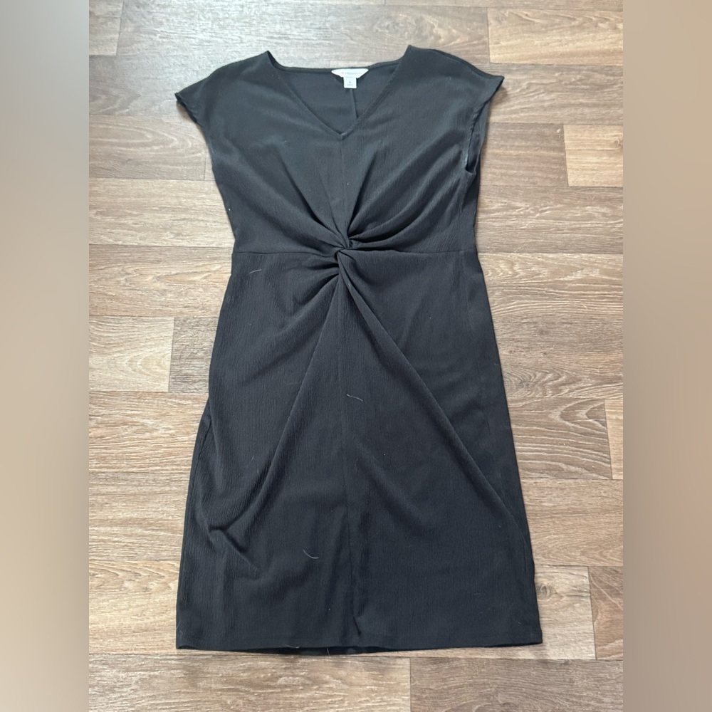 Liz Claiborne Black Side Knot Dress Size Medium
